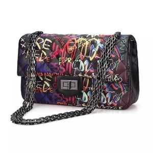 Multicolor Graffiti Shoulder Handbag Bag